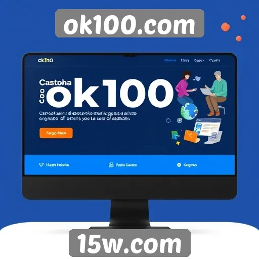 Análise da interface do usuário do ok100.com